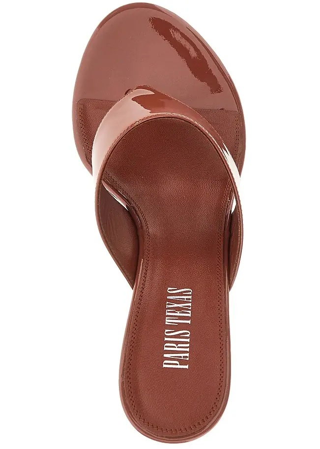 Pantofi 'Lidia' patent-leather thong mules - Img 4