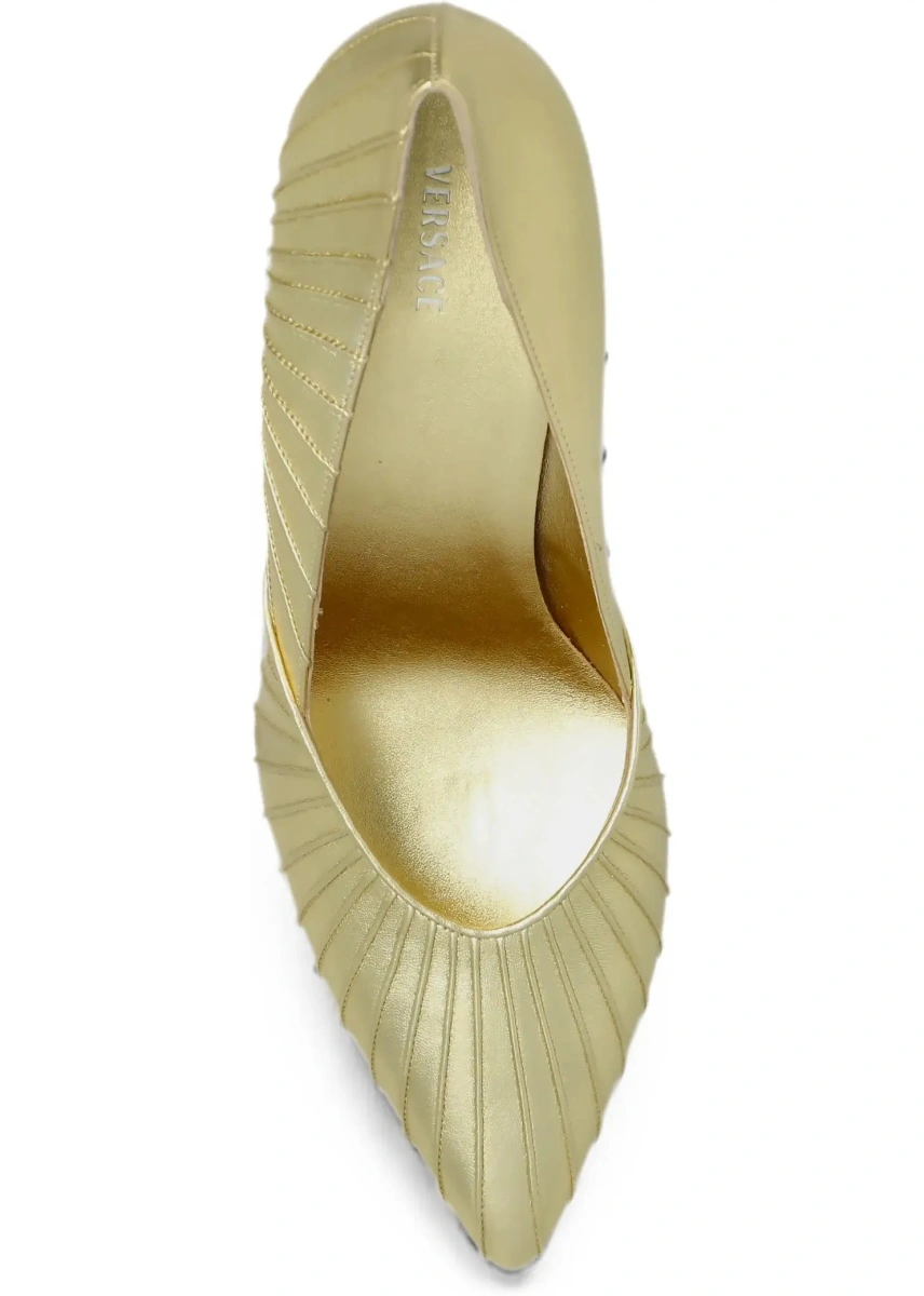 Pantofi Metallic leather Pumps - Img 7