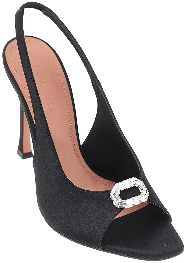 Pantofi 'Mini Camelia' satin slingback pumps - Img 2