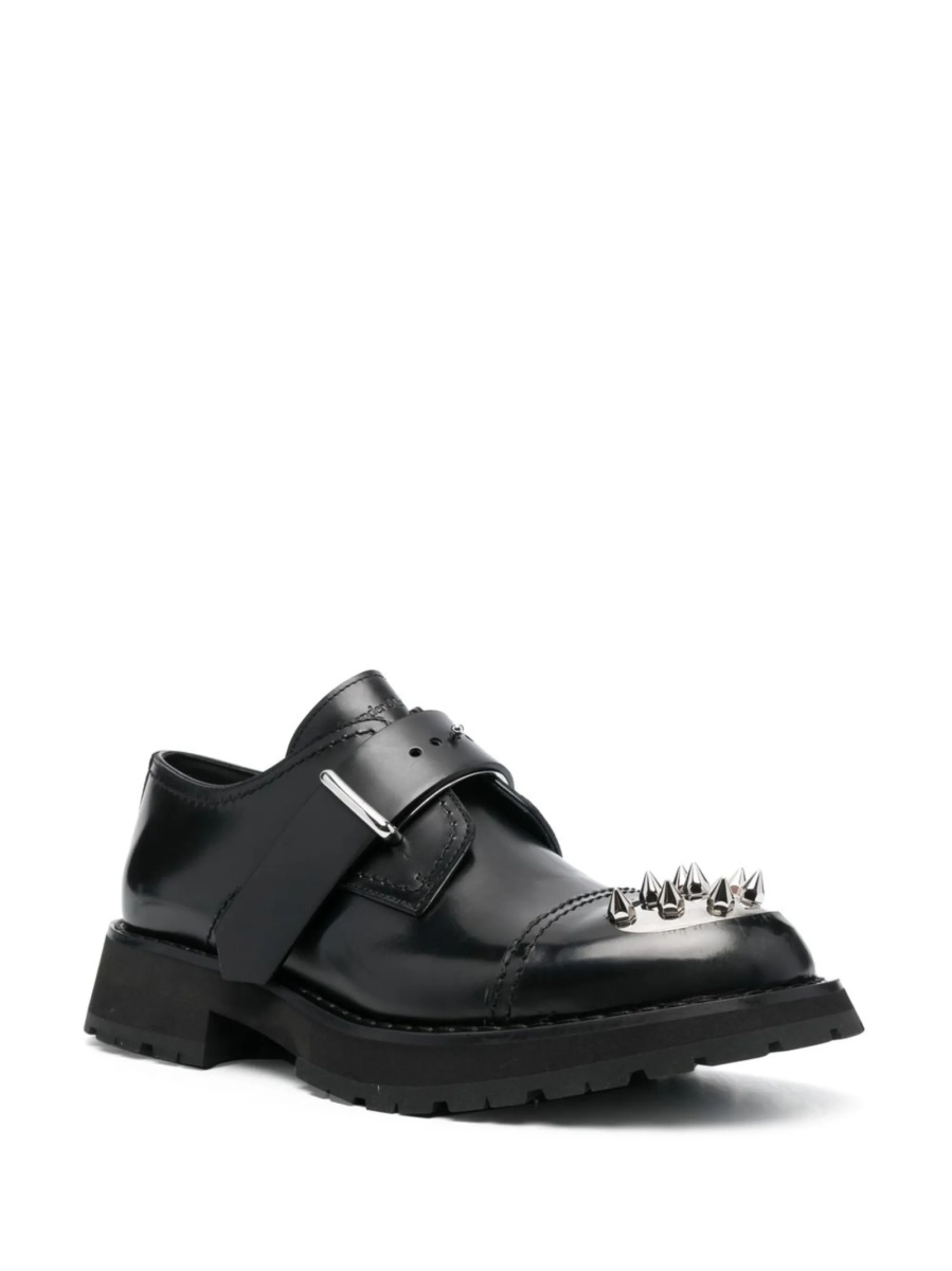 Pantofi Monkstrap Alexander McQueen negri din piele - Img 2
