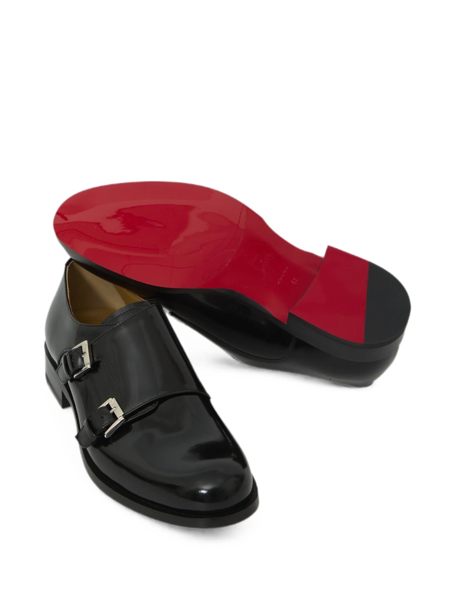 Pantofi Monkstrap Christian Louboutin negri din piele - Img 4