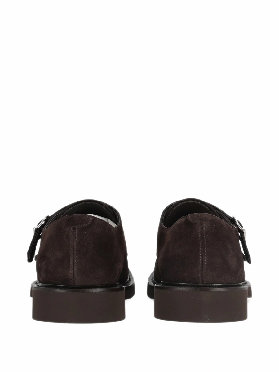 Pantofi Monkstrap Doucal's maro din piele - Img 4
