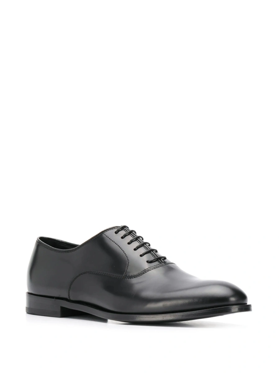 Pantofi Oxford Doucal's negri din piele - Img 2