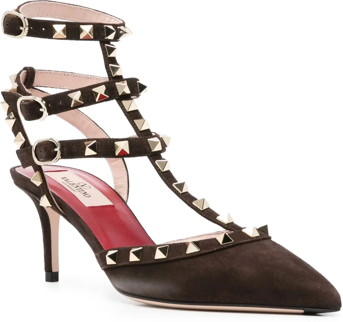 Pantofi Rockstud suede Pumps - Img 4