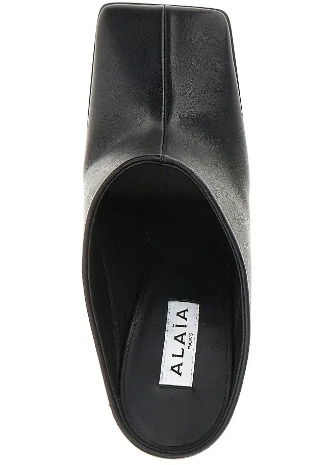 Pantofi Squared-toe leather mules - Img 4