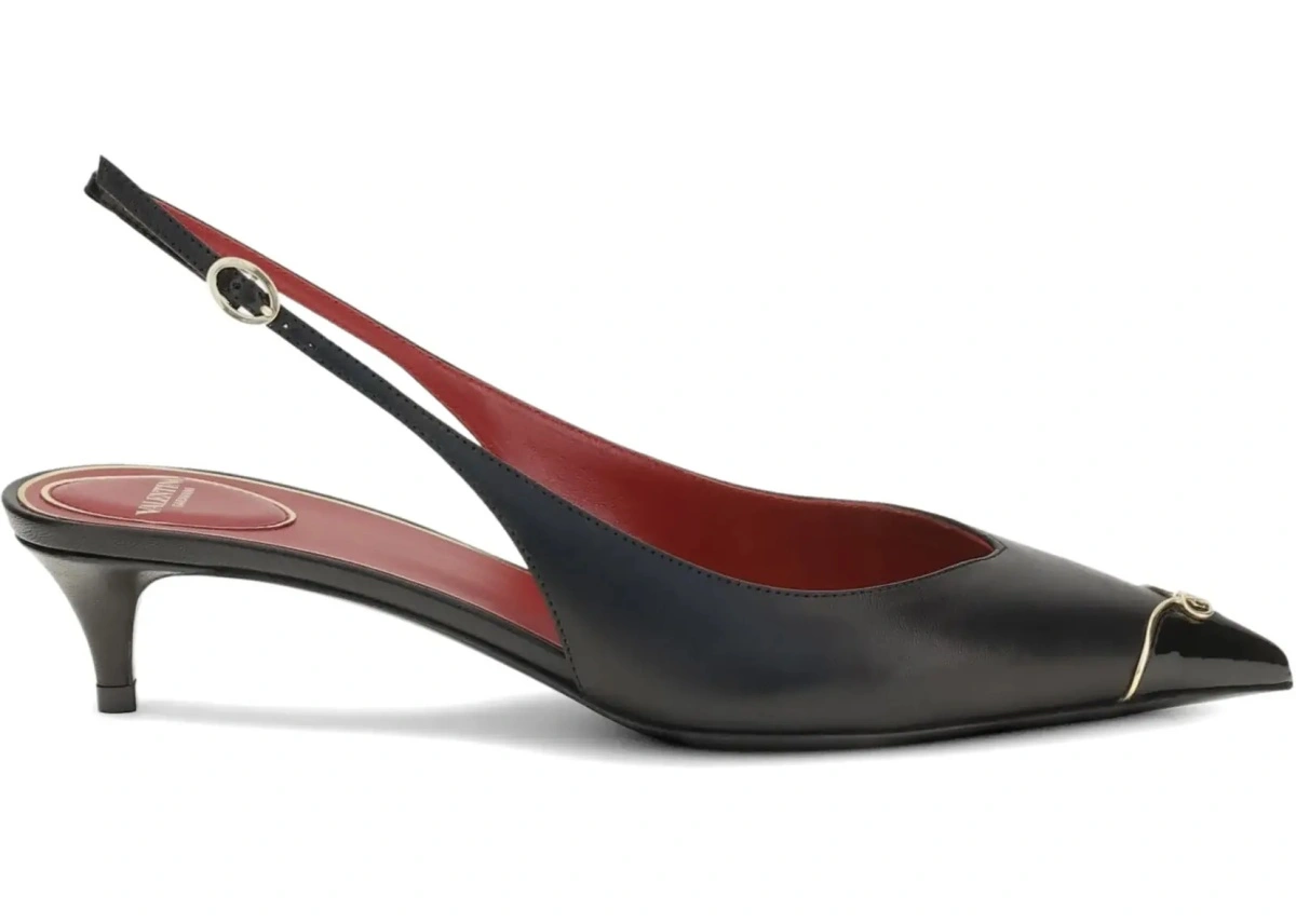 Pantofi VLogo Signature kitten-heel slingback Pumps - Img 8
