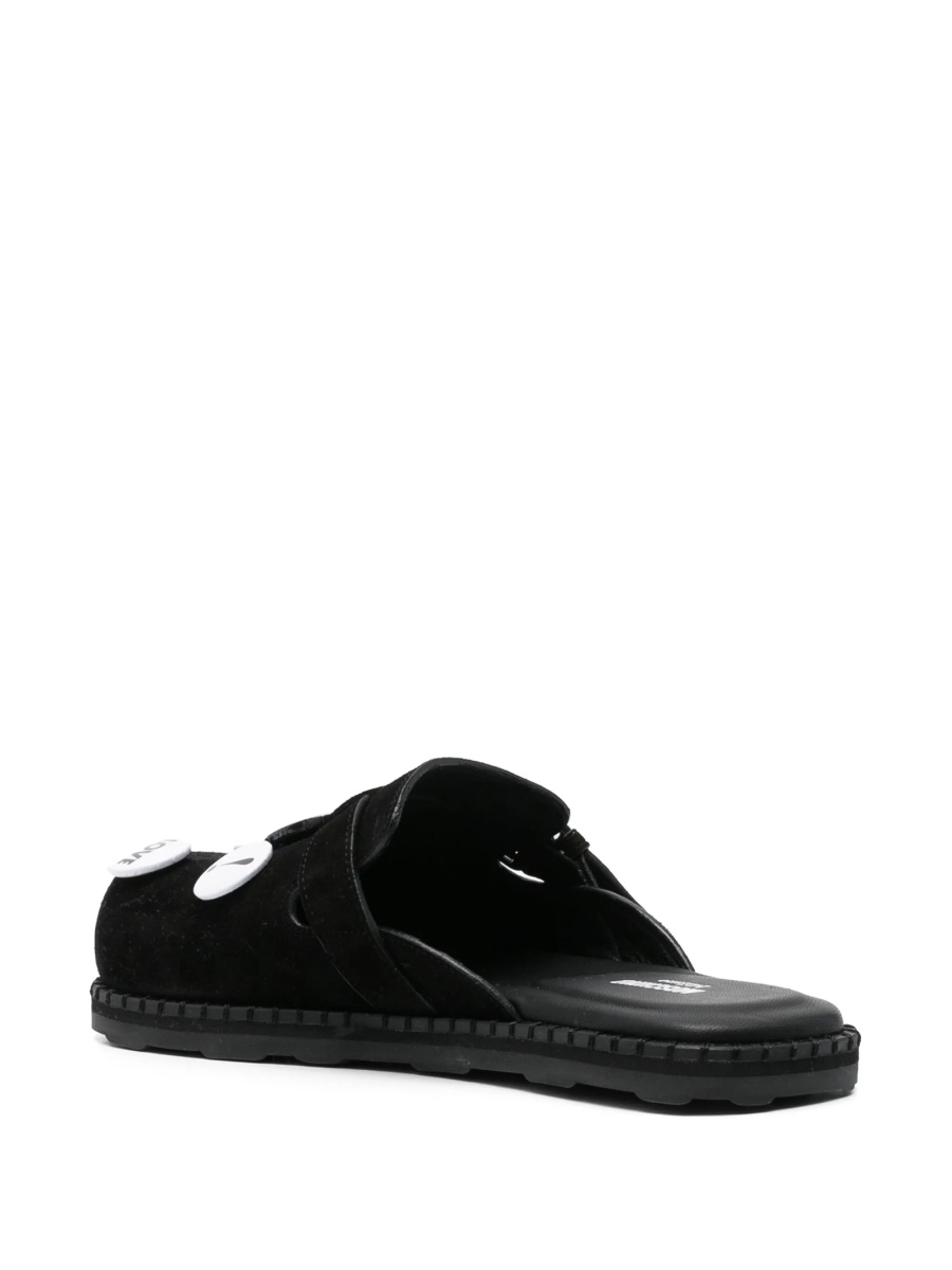 Papuci Moschino negri din piele intoarsa - Img 3