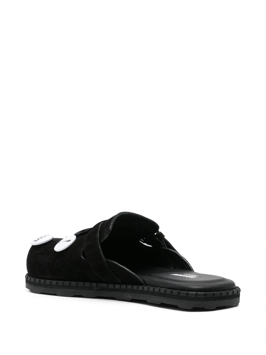 Papuci Moschino negri din piele intoarsa - Img 3