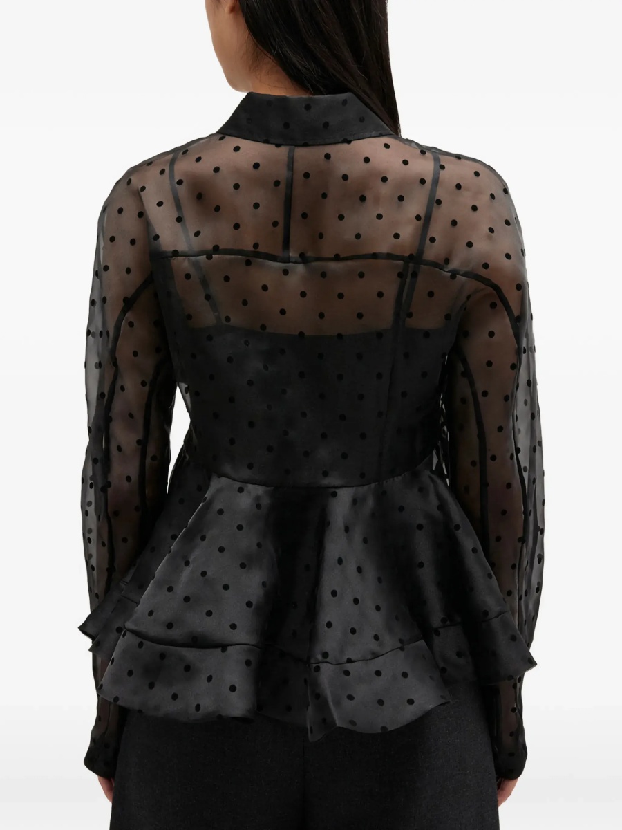 Polka dot organza Shirt - Img 4
