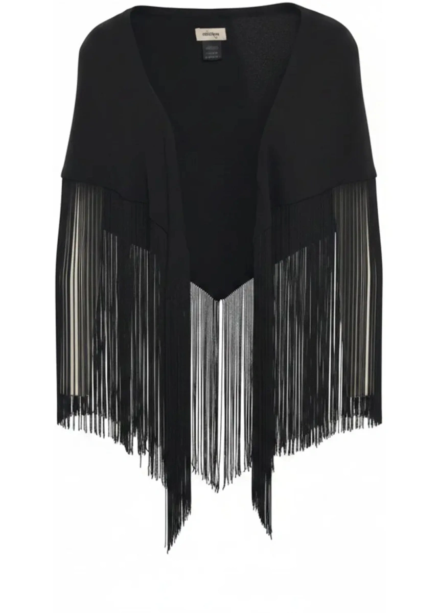 Poncho Otto d ame negru - Img 2