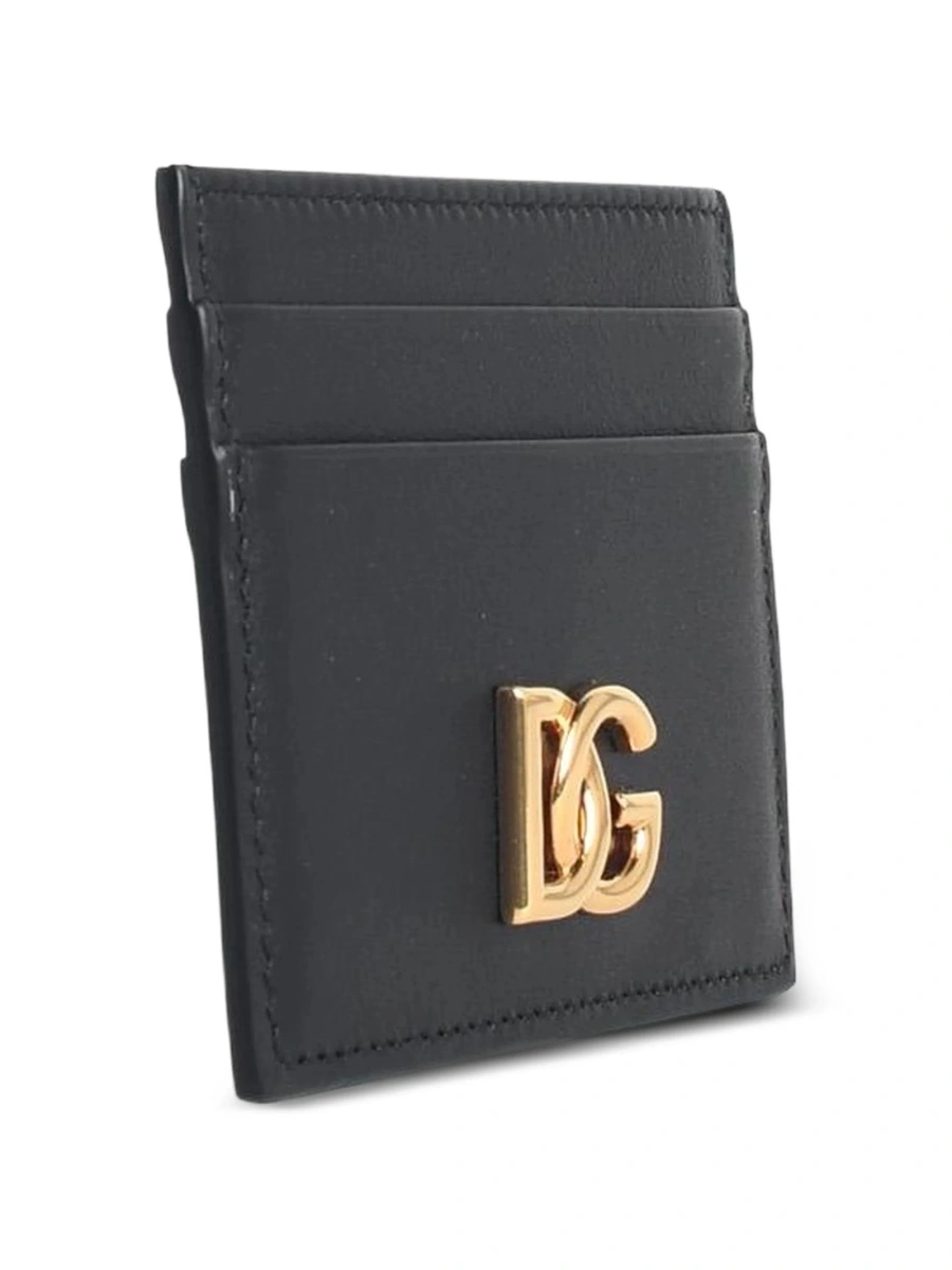 Portofel Dolce &amp; Gabbana DG Logo negru din piele - Img 3