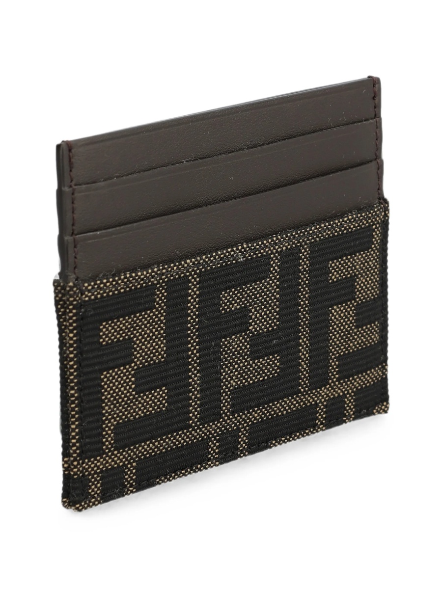 Portofel Fendi maro din bumbac si polyester - Img 3