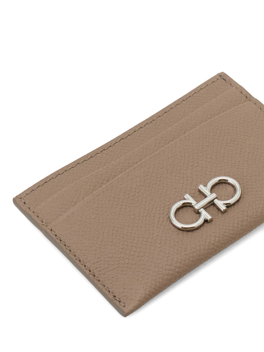 Portofel Ferragamo gancini neutru din piele - Img 4