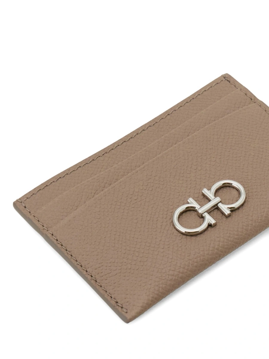 Portofel Ferragamo gancini neutru din piele - Img 4