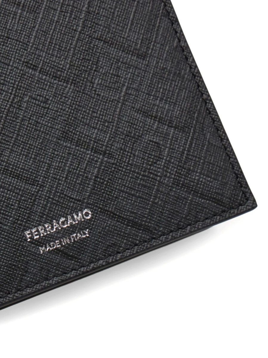 Portofel Ferragamo negru din material textil - Img 5
