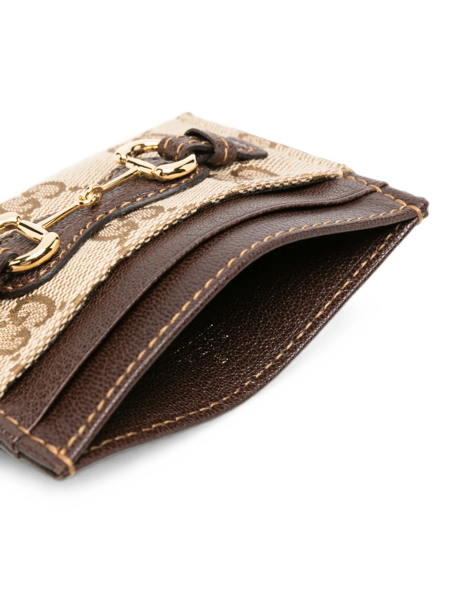 Portofel Gucci neutru din material textil si piele - Img 3