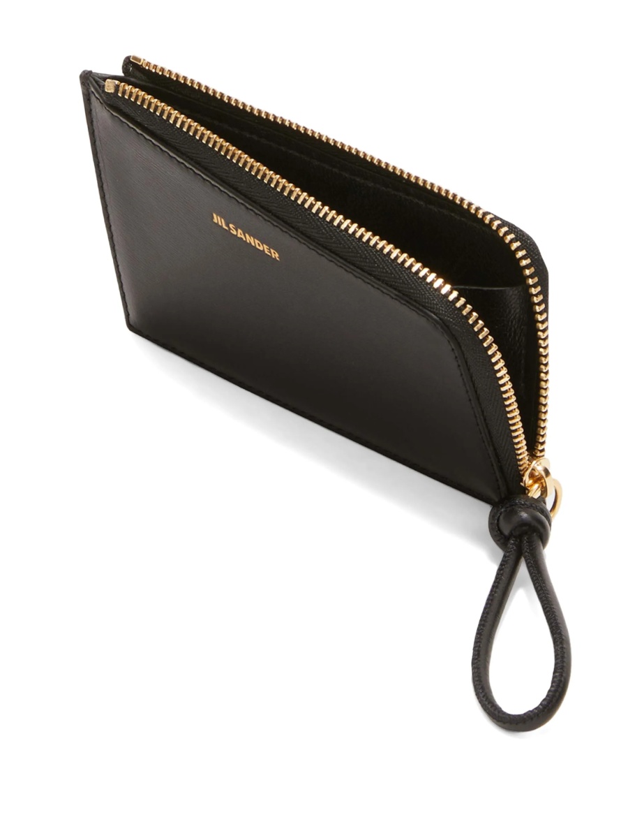 Portofel Jil Sander negru din piele - Img 3