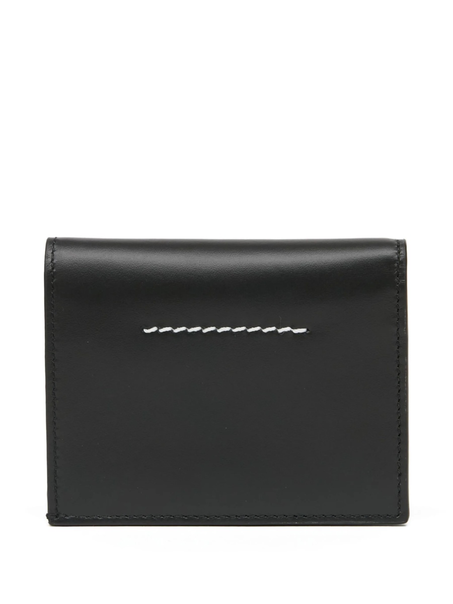 Portofel MM6 Maison Margiela negru din piele - Img 2