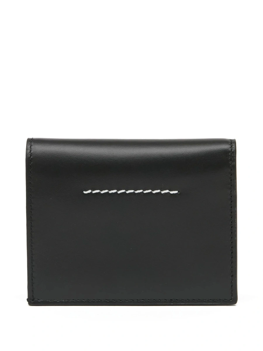 Portofel MM6 Maison Margiela negru din piele - Img 2