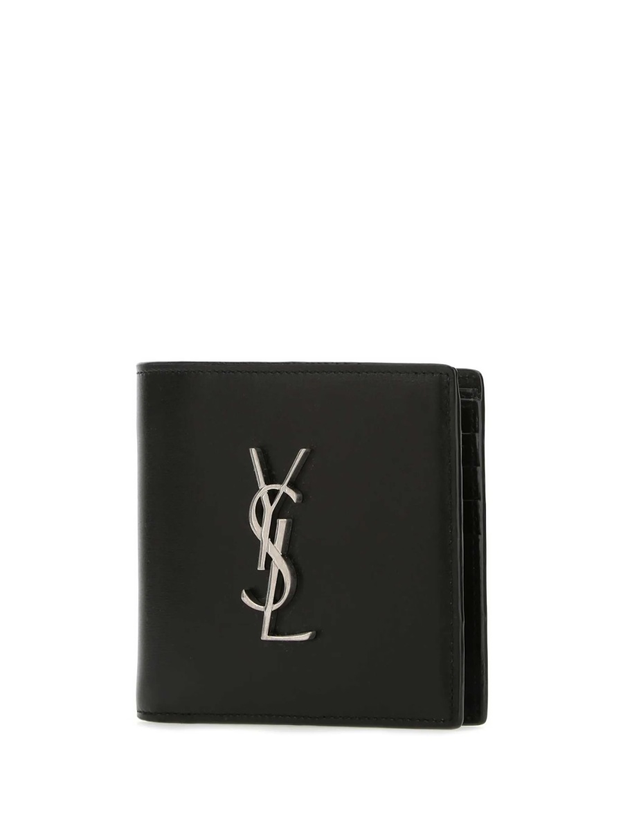 Portofel Saint Laurent negru din piele - Img 3