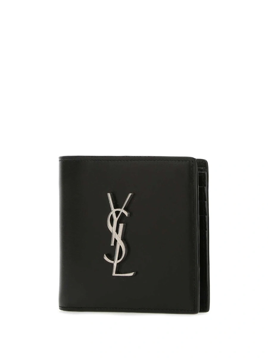 Portofel Saint Laurent negru din piele - Img 3