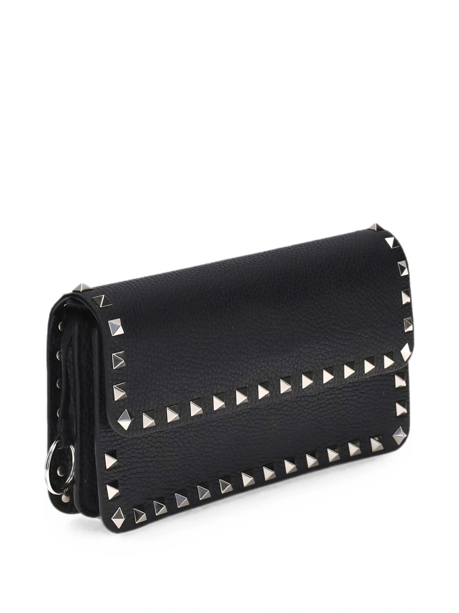 Portofel Valentino Garavani Rockstud negru din piele - Img 3