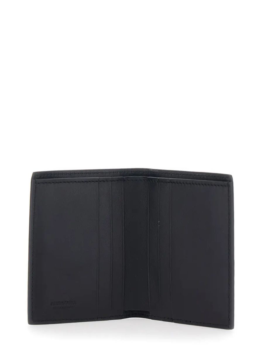 Portofele Black Bi-Fold Wallet with Gancini Plaque on the Front in Leather Man - Img 2