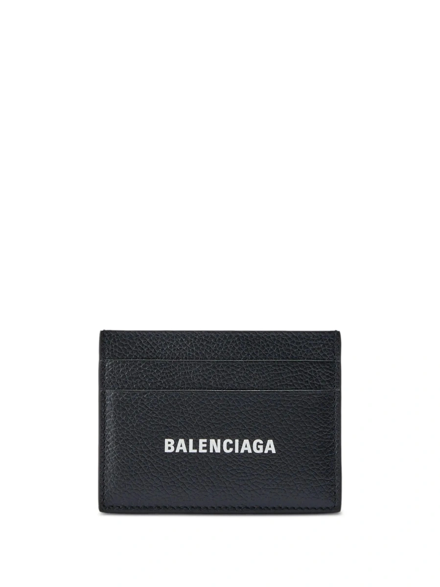 Portofele Cardholder with Contrasting Logo Lettering in Black Leather Men - Img 8