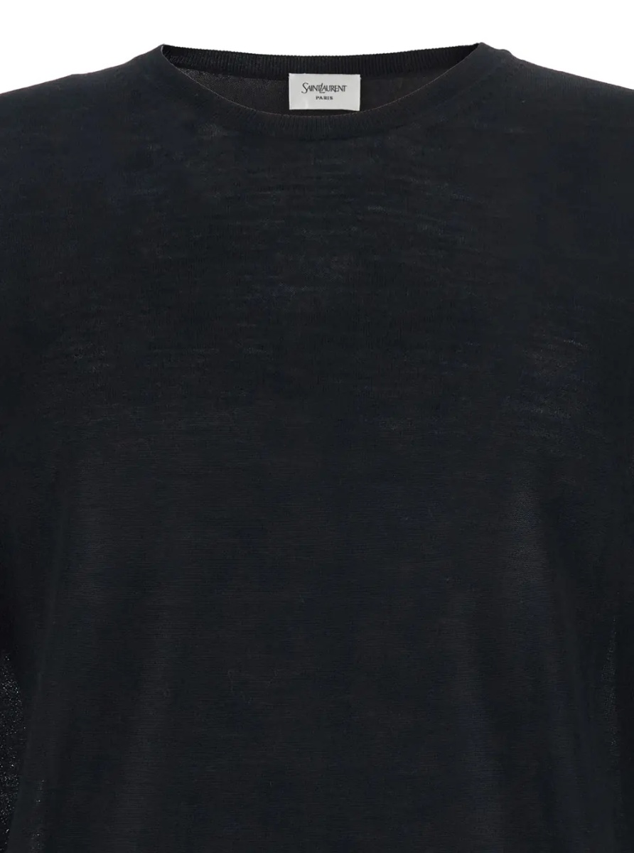 Pulover Black Crewneck Sweater with Cassandre in Cashmere Man - Img 3