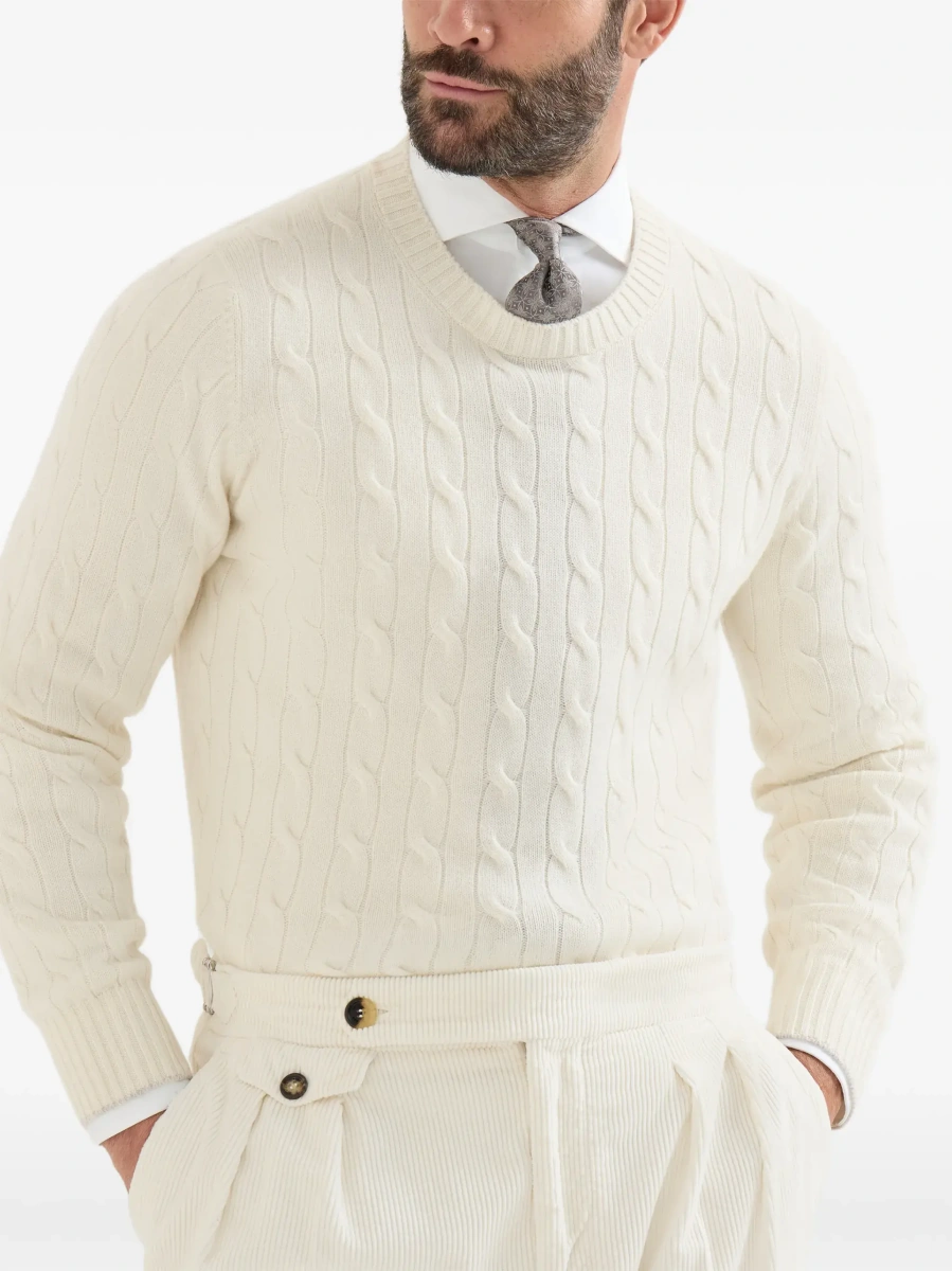 Pulover Brunello Cucinelli multicolor din casmir - Img 7