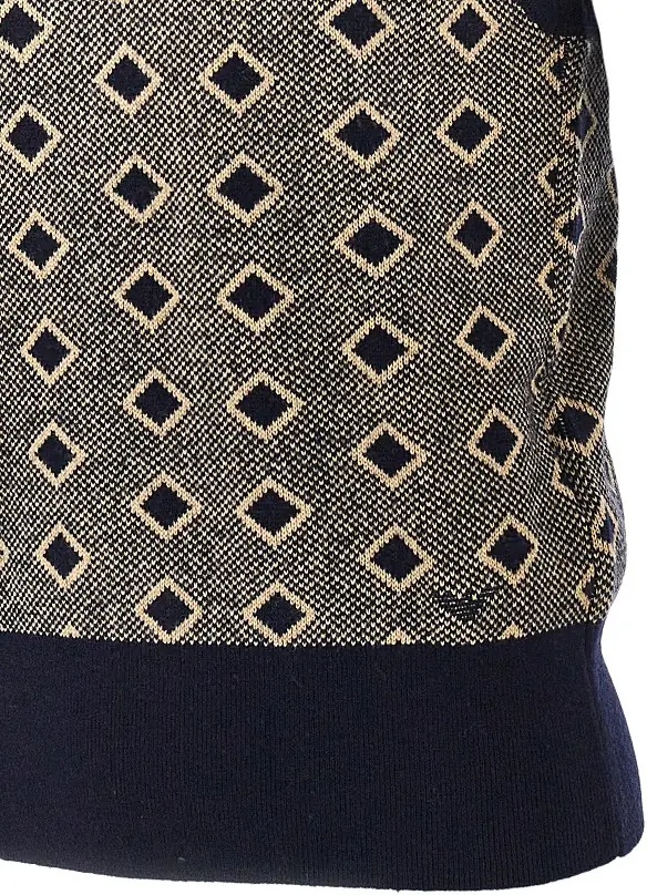 Pulover Cashmere and wool vest with diamonds motif - Img 2