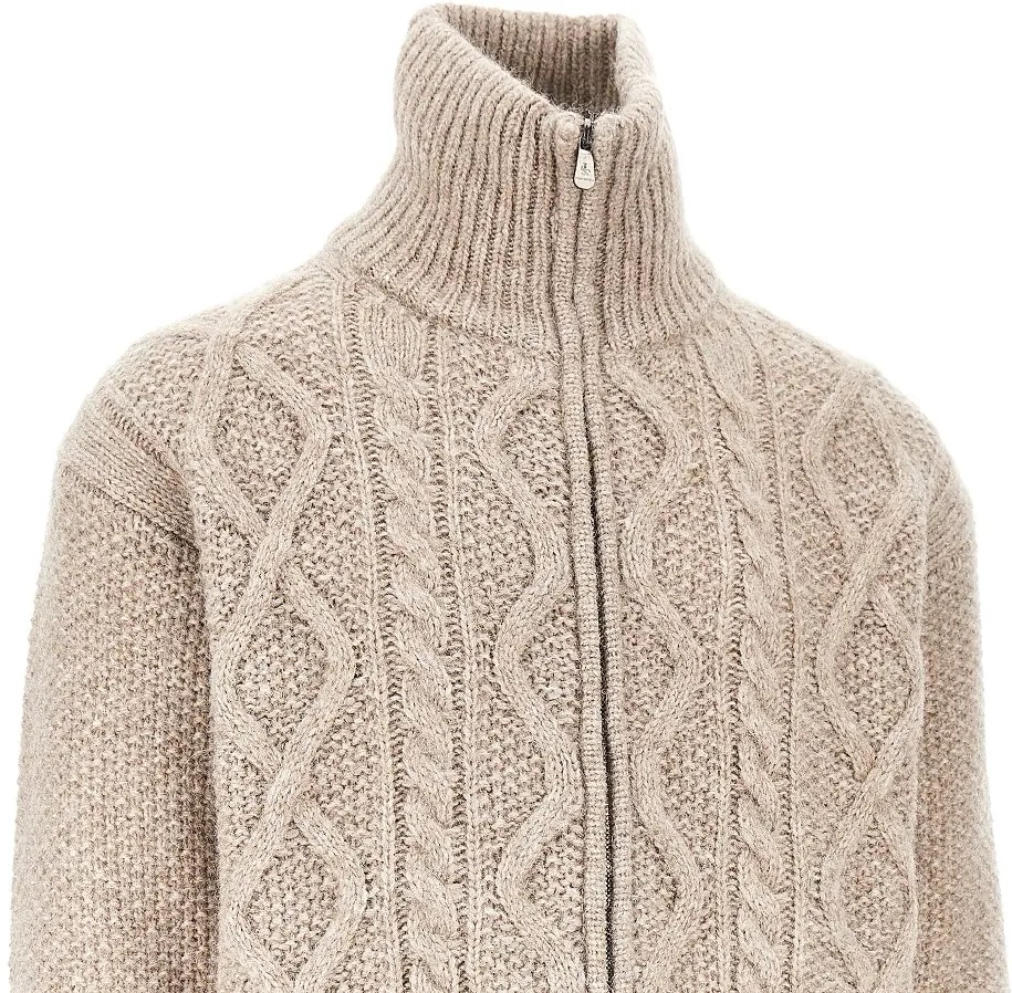 Pulover Cashmere-blend cable knit cardigan - Img 2