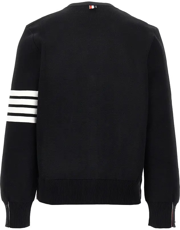 Pulover Cotton cardigan with 4 Bar detail - Img 3