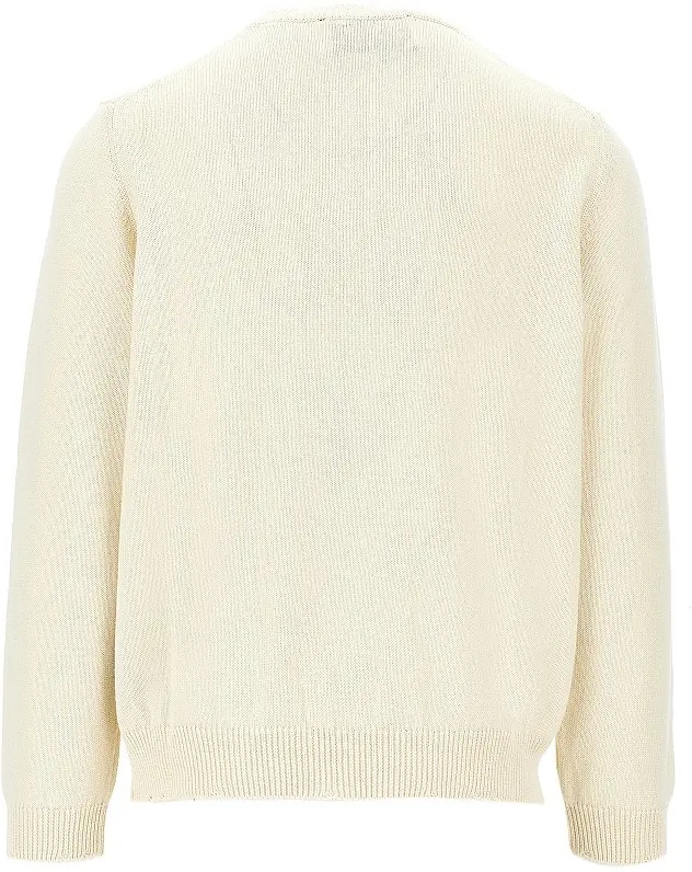 Pulover Cotton sweater with distressed finishes - Img 3