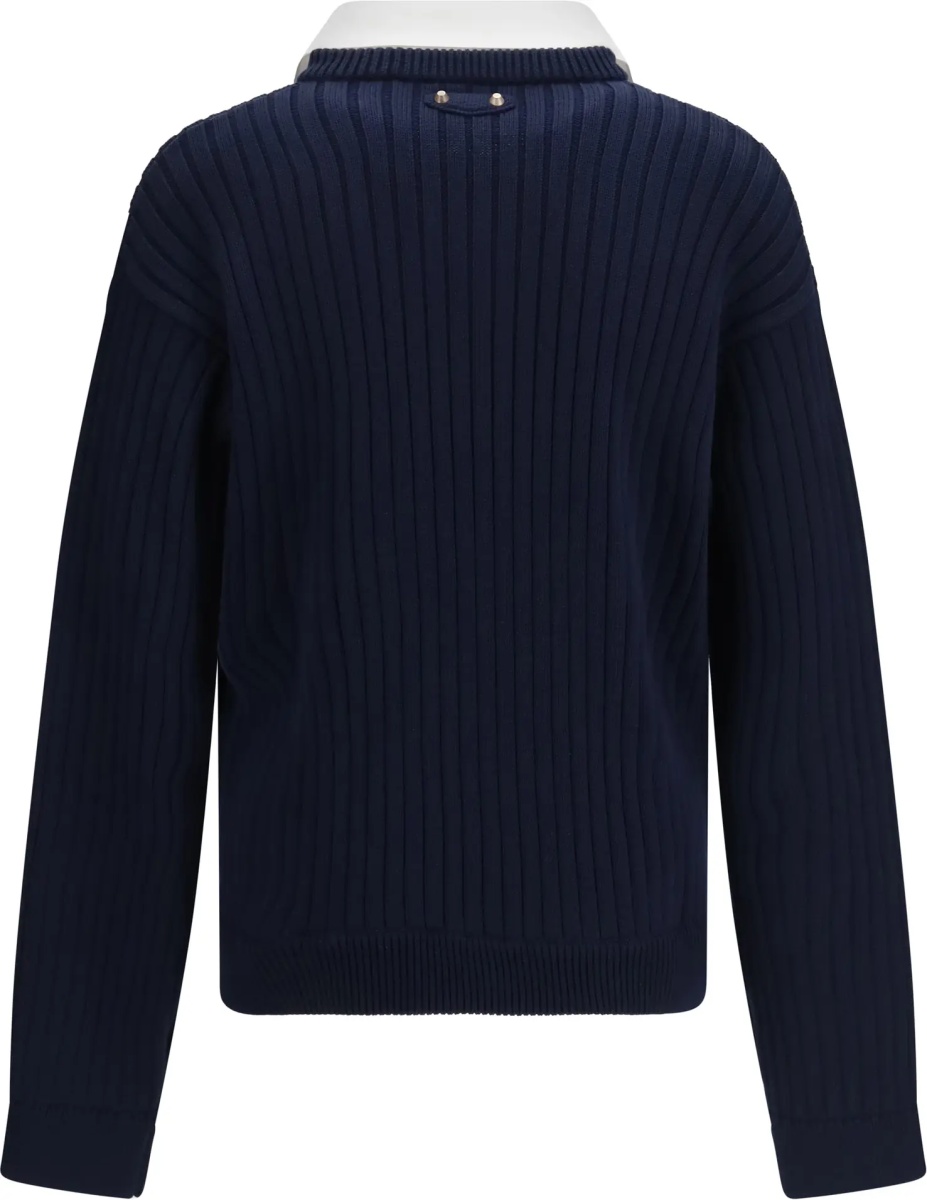 Pulover Cotton Sweater with shirt details - Img 2