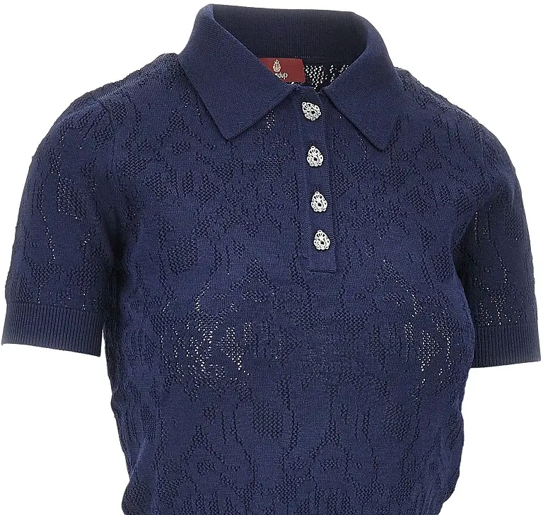 Pulover Esibizionista Capsule knit cropped polo shirt - Img 2