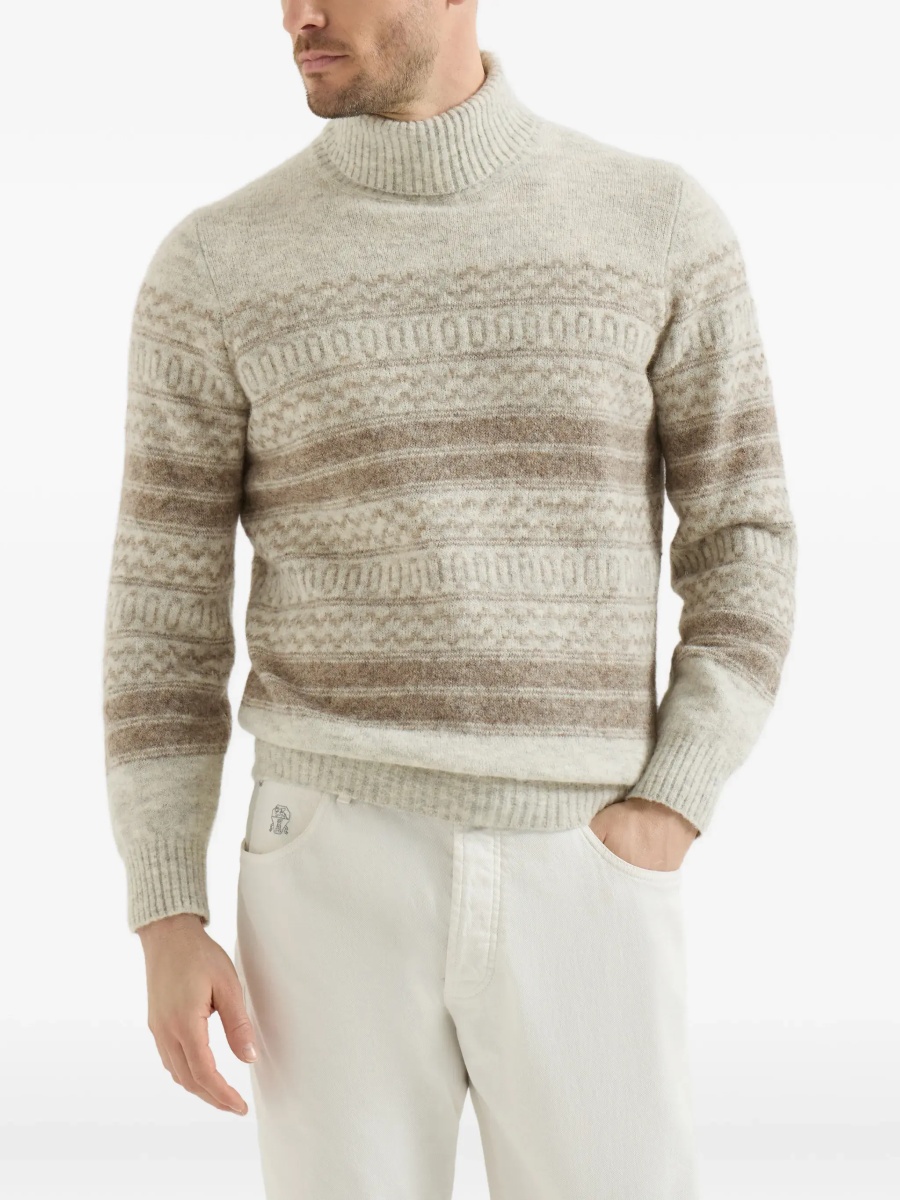 Pulover Fair Isle knit turtleneck Sweater - Img 5