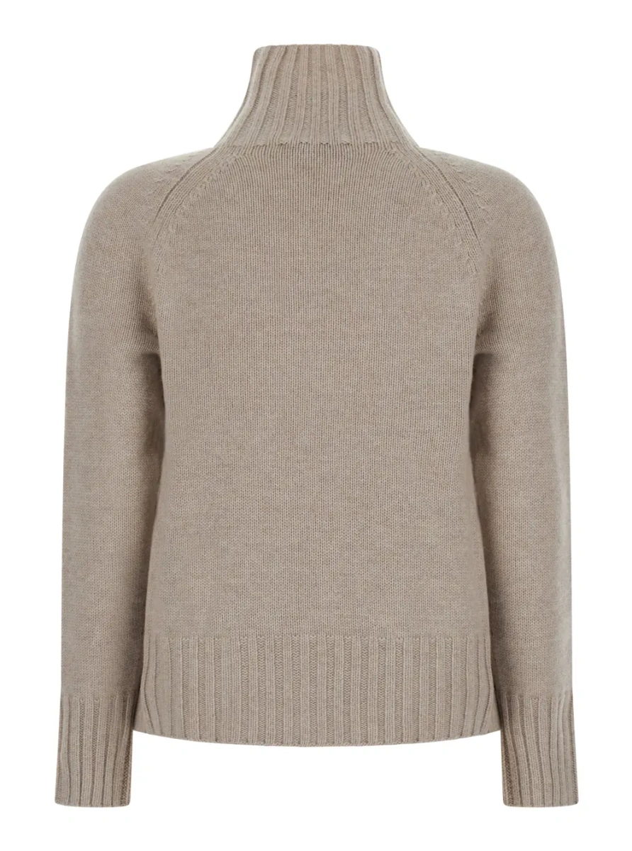 Pulover Gray unisex sweater with essential finish in wool and cashmere - Img 2