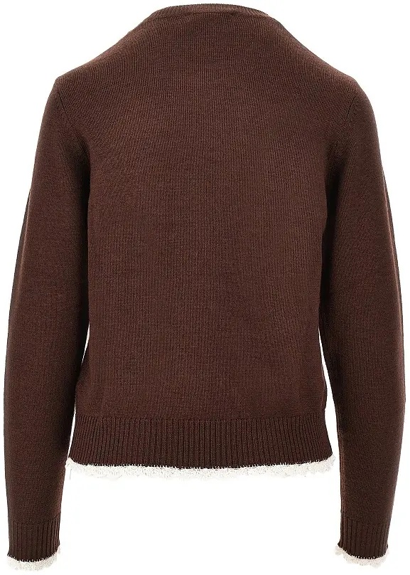 Pulover Knitted sweater with lace logo - Img 3