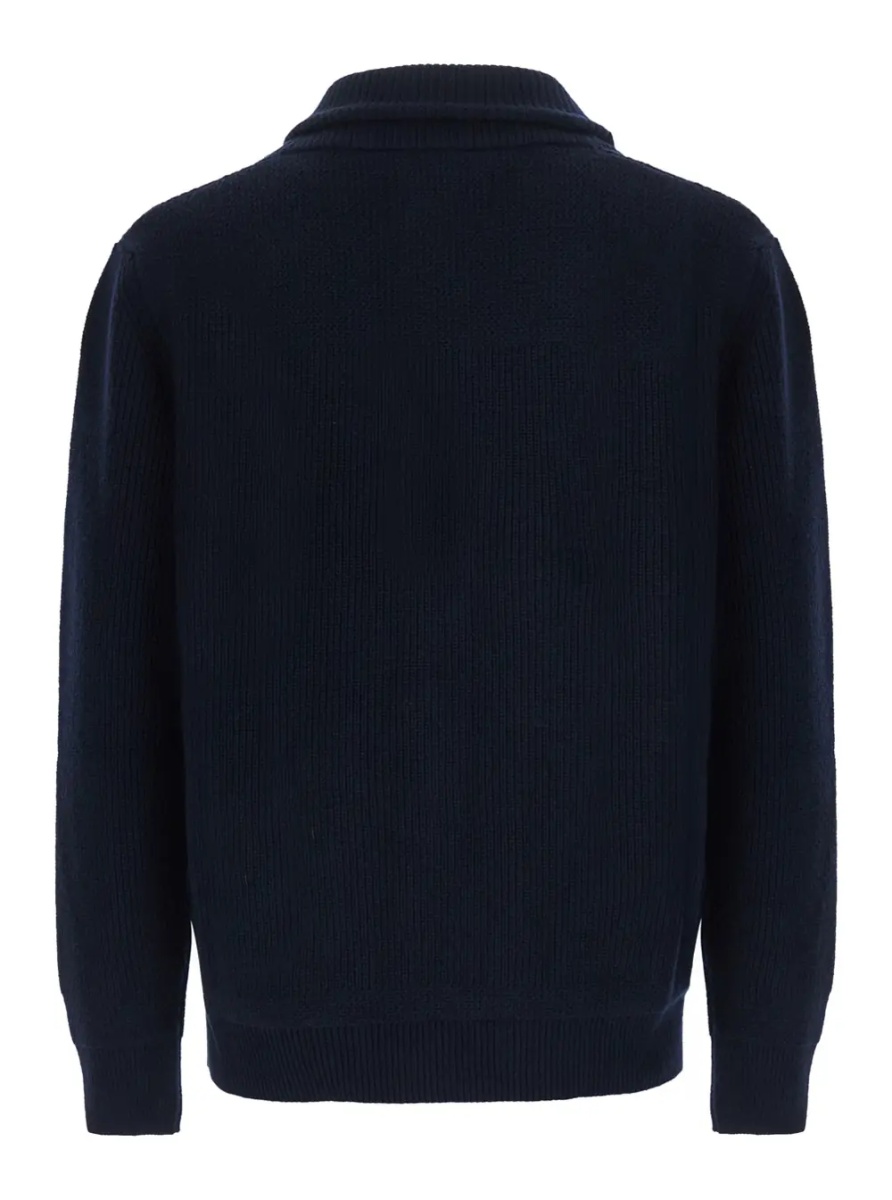 Pulover Lapel Jacket ML Blue with Notched Revers and Button Closure in Wool Men - Img 2