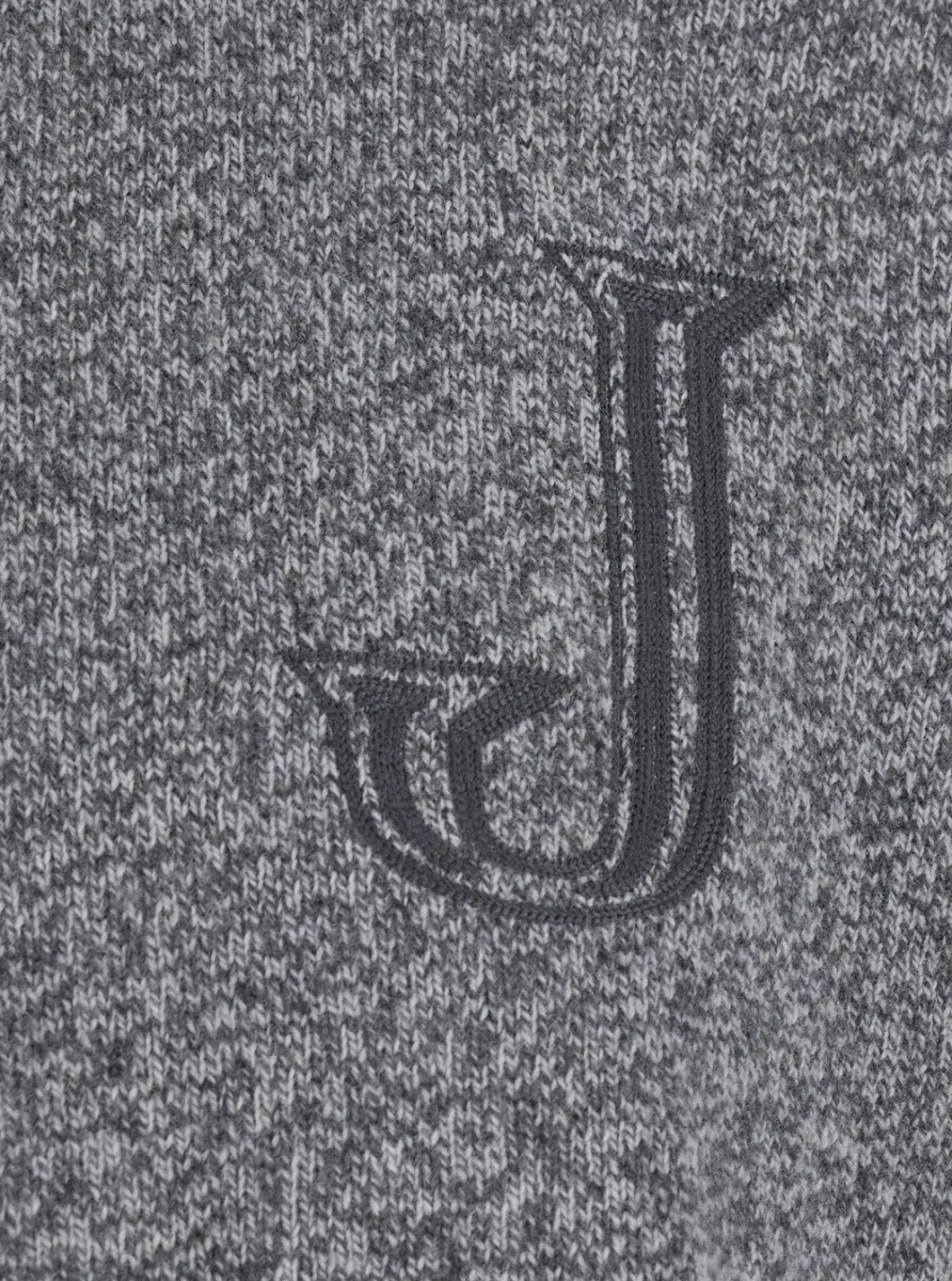Pulover LE CAMIONNEUR ORLANDO is a gray cotton sweater with a crew neck and long sleeves, unisex - Img 3