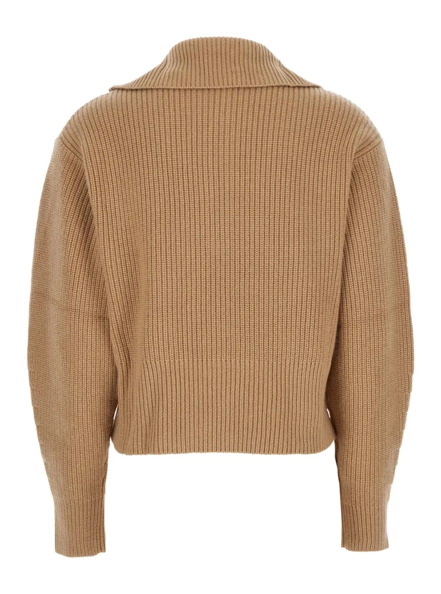 Pulover Max Mara bej din lana si casmir - Img 2