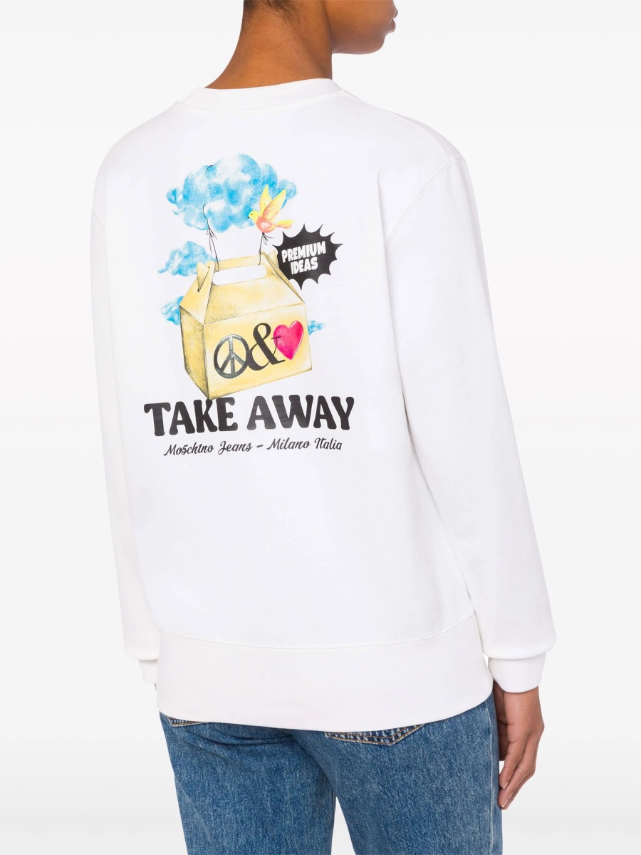 Pulover MOSCHINO JEANS alb - Img 3