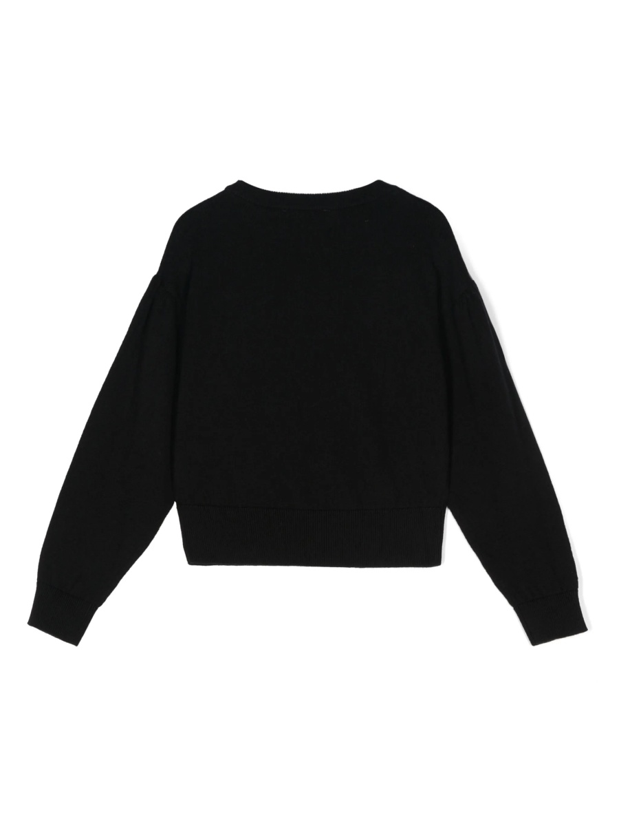 Pulover Moschino negru din lana si bumbac - Img 2