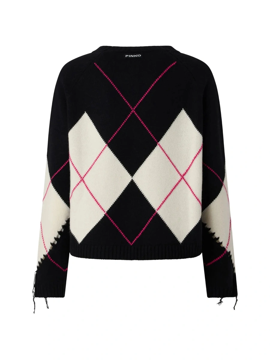 Pulover Pinko negru din lana si casmir 'Berna' - Img 4