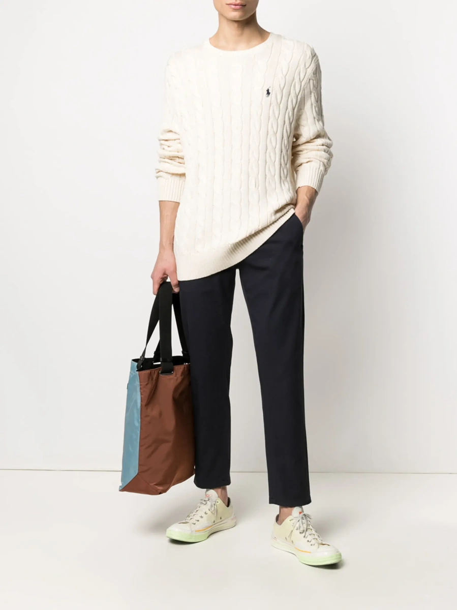Pulover Ralph Lauren alb din bumbac - Img 4
