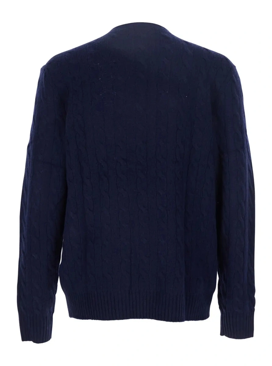 Pulover Ralph Lauren albastru din lana si casmir - Img 2