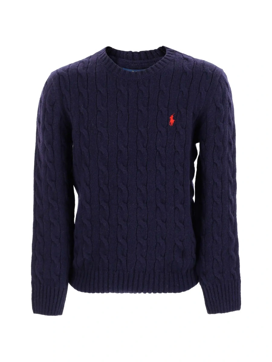 Pulover Ralph Lauren albastru din lana si casmir - Img 6