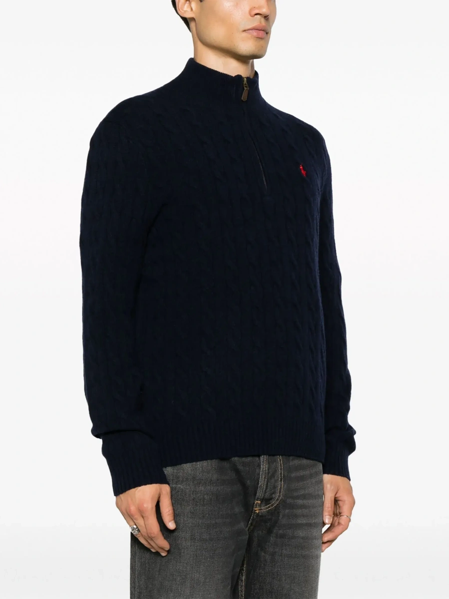Pulover Ralph Lauren albastru din lana si casmir - Img 5