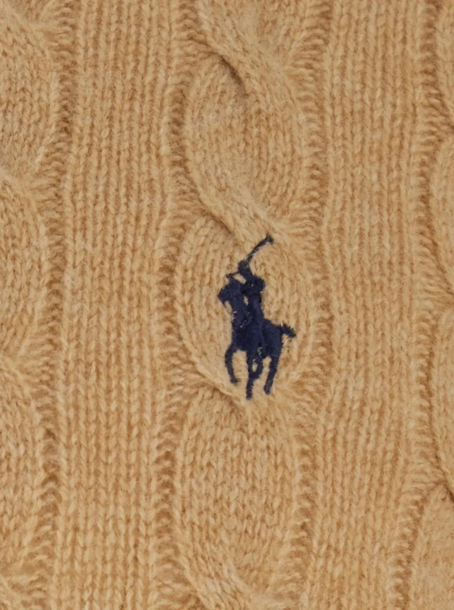 Pulover Ralph Lauren bej din lana si casmir - Img 3